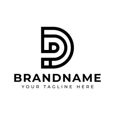 DP Monogram Logosu Harfleri, PD veya DP baş harfleri olan her iş için uygundur