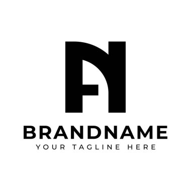 AN veya NA Monogram Logosu Harfleri, AN veya NA baş harfleri olan her iş için uygundur