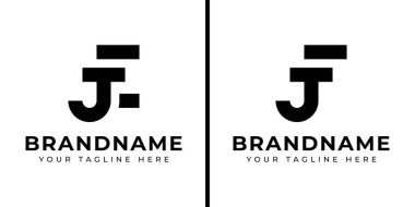 JE ve JF Monogram Logo Set harfleri, JE FJ veya JF harfleri ile herhangi bir iş için uygundur
