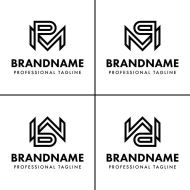 Milletvekili MQ WB WD Monogram Logosu, milletvekili MQ QM WB BWD veya DW baş harfleri