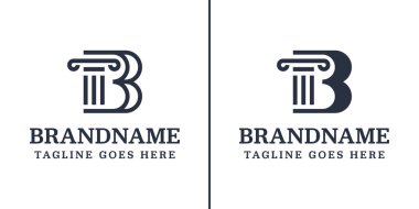 B harfi sütun hukuk logosu, gücü, istikrarı ve adaleti simgeliyor.