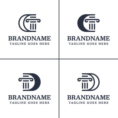 C harfi veya D sütunu hukuk logosu, gücü, istikrarı ve adaleti sembolize eder.