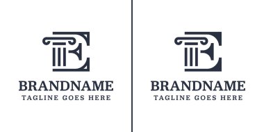 E sütunu hukuk logosu, gücü, istikrarı ve adaleti simgeliyor.