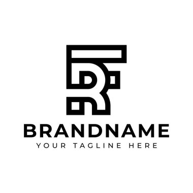 Harfler FR Monogram Logosu, RF veya FR harfleriyle başlayan her iş için uygundur.