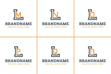 LM LN LO LP LQ LQ Monogram Logo Set, LM ML LL LO OL LP PL QL LR RL Baş harfleri