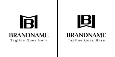 Letters MB and WB Monogram Logo, for business with MB BM WB BW initials clipart