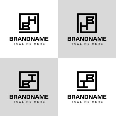 BH HB BI IB Monogram Logosu, BH HB BI 'nin baş harfleriyle iş yapmak için belirlendi