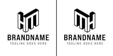 Harfler HM ve MH 3D Monogram Logosu, HM veya MH harfleri için profesyonellik ve yenilik temsil etmektedir.