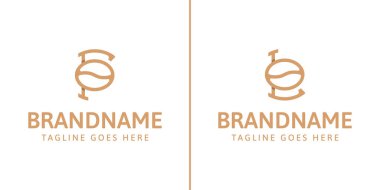 F ve L harfi kahve logosu seti, tipografiyi ince kahve imgeleriyle birleştiriyor, profesyonel ama davetkar bir his veriyor.