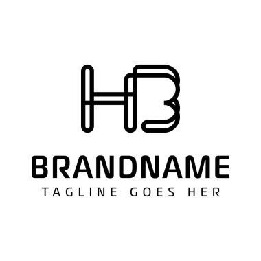 HB Monogram Logosu Harfleri, HB veya BH baş harfleriyle iş yapmak için