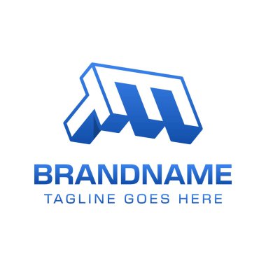 Harfler TM 3D Monogram Logosu, gücü, dinamizmi ve teknolojiyi simgeler