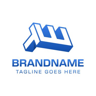 Harfler TW 3D Monogram Logosu, gücü, dinamizmi ve teknolojiyi simgeler