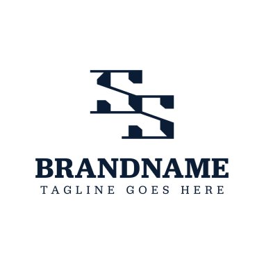 S veya SS baş harfleriyle iş yapmak için SS Monogram Logosu Seti