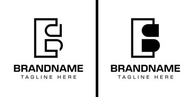 ES veya SE Monogram Logo Set harfleri, SE veya ES baş harfleri ile herhangi bir iş için uygundur