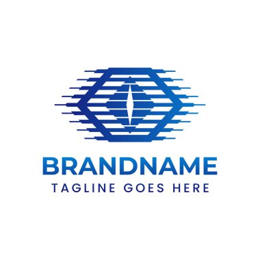 Göz Teknolojisi Modern Logosu, teknoloji şirketleri, yapay zeka geliştiricileri veya siber güvenlik şirketleri için.