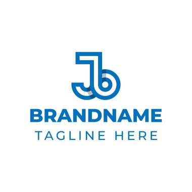 JB Monogram Logosu Harfleri, JB veya BJ baş harfleri olan her iş için uygundur