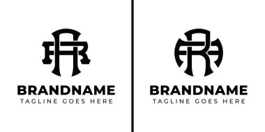 AR ve RA harfleri monogram logosu, RA veya AR harfleriyle iş için uygun.