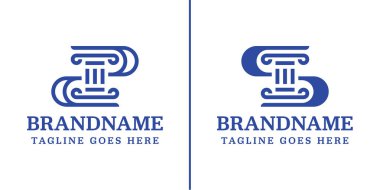 Harfler DP QB veya S Pillar Law logosu, gücü, istikrarı ve adaleti simgeliyor