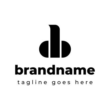 Harfler DB Monogram Logosu, DB veya BD baş harfleri olan her iş için uygundur