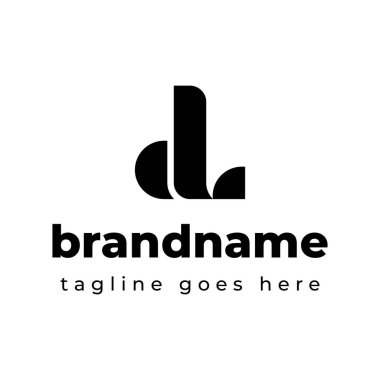 Harfler DL Monogram Logosu, DL veya LD baş harfleri ile herhangi bir iş için uygundur