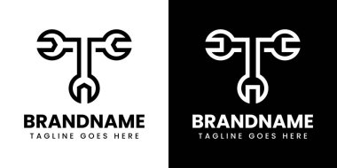 T harfi logosu, otomotiv, onarım veya mühendislik endüstrisi için ideal.