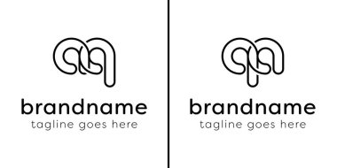 Harfler AQ ve QA Monogram Hattı Logosu, QA veya AQ harfleriyle başlayan her iş için uygundur.