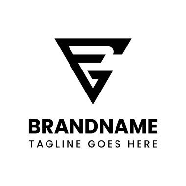 Harfler FG veya EG Monogram Logosu, GFG EG baş harfleri GE olan her iş için uygundur