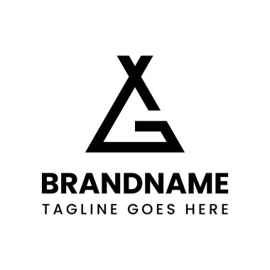 Harfler GX Monogram Logosu, XG veya GX baş harfleri olan her iş için uygundur