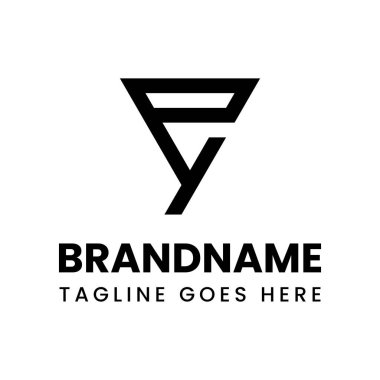 PY veya EY Monogram Logosu Harfleri, PYP EY YE baş harfleri olan her iş için uygundur