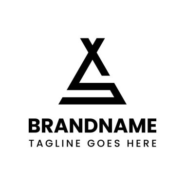 SX Monogram Logosu Harfleri, SX veya XS baş harfleri olan her iş için uygundur