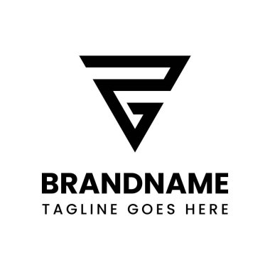 ZG veya PG Monogram Logosu harfleri, ZG PG GP baş harfleri olan her iş için uygundur