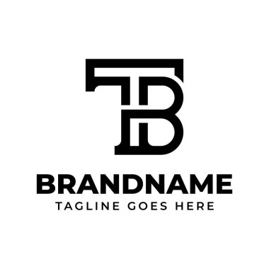 Letters TB Monogram Logo, suitable for any brand with TB or BT initials clipart