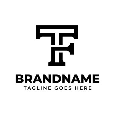 TF Monogram Logosu harfleri, TF veya FT baş harfleri olan her marka için uygundur.