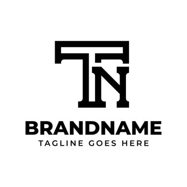 TN Monogram Logosu harfleri, TN veya NT baş harfleri olan her marka için uygundur