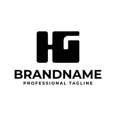 Letters HG Monogram Logo, suitable for any brand with GH or HG initials clipart