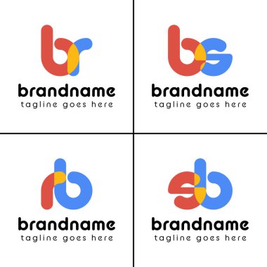 Harfler br br br sb Oyuncu Logo, eğlenceli, enerjik ve neşeyi temsil eder