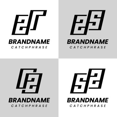 Harfler ZR RZ ZS SZ Monogram Logo Seti, her iş için uygun