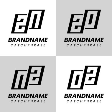 Harfler ZN NZ ZO OZ Monogram Logosu Her iş için uygun