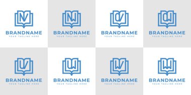 NV NW OV OV UV UV WV WW Kitap Logosu, bilgiyi, eğitimi ve büyümeyi sembolize eder