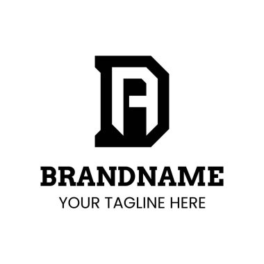 DA Monogram Logosu, AD veya DA baş harfleri olan her marka için uygun.
