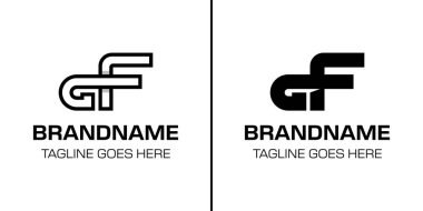 Harfler GF Monogram Logo Set, FG veya FG baş harfleri olan her marka için uygundur