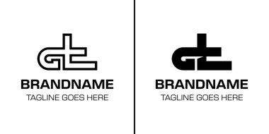 Harfler GT Monogram Logo Set, herhangi bir marka için uygun TG veya TG baş harfleri