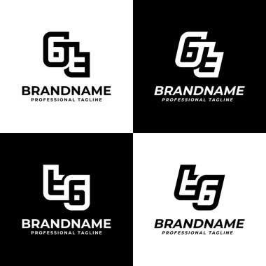 GT ve TG Monogram Logosu harfleri, GT veya TG baş harfleri olan her marka için uygundur.