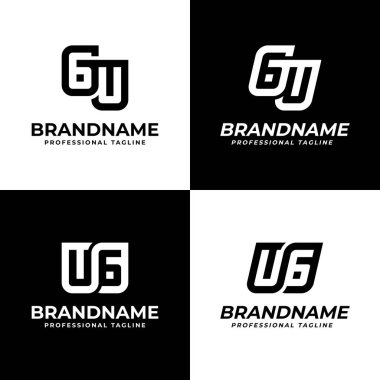 GU ve UG Monogram Logosu harfleri, GU veya UG harfleri olan her marka için uygundur.