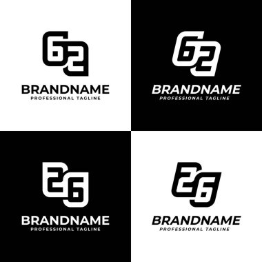 Harfler GZ ve ZG Monogram Logosu, herhangi bir marka için uygun GZ veya ZG baş harfleri