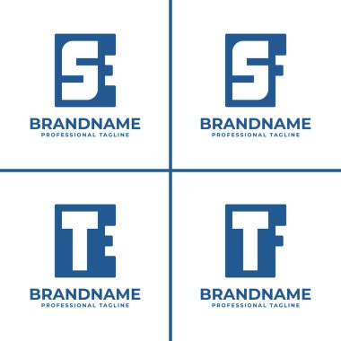 ES FS ET FT Monogram Logosu, ES SE FS ET TE FT baş harfleri ile her marka için uygundur