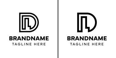 Harfler DL Monogram Logo Set, LD veya DL baş harfleri olan her marka için uygundur