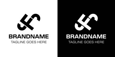 SF Monogram Logosu harfleri, SF veya FS baş harfleri olan her marka için uygundur