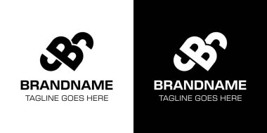 SB Monogram Logosu harfleri, SB veya BS baş harfleri olan her marka için uygundur