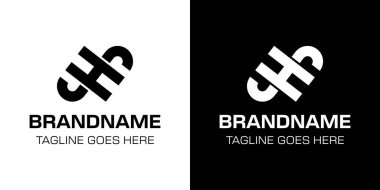 SH Monogram Logosu Harfleri, SH veya HS baş harfleri olan her marka için uygundur